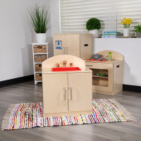 Flash Furniture MK-DP002-GG Children's Wooden Kitchen Sink for Commercial or Home Use - Safe, Kid Friendly Design
